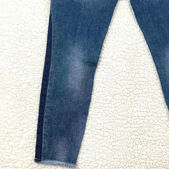 Altar’d State Side Stripe Raw Hem Highrise Ankle Stretch Skinny Jean Size 7 - Picture 8 of 14